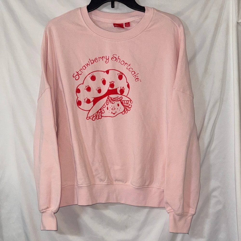 Strawberry Shortcake Pink Crew Neck Sweater